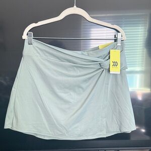 all in motion Sage Green Twist-Front Mini Skirt